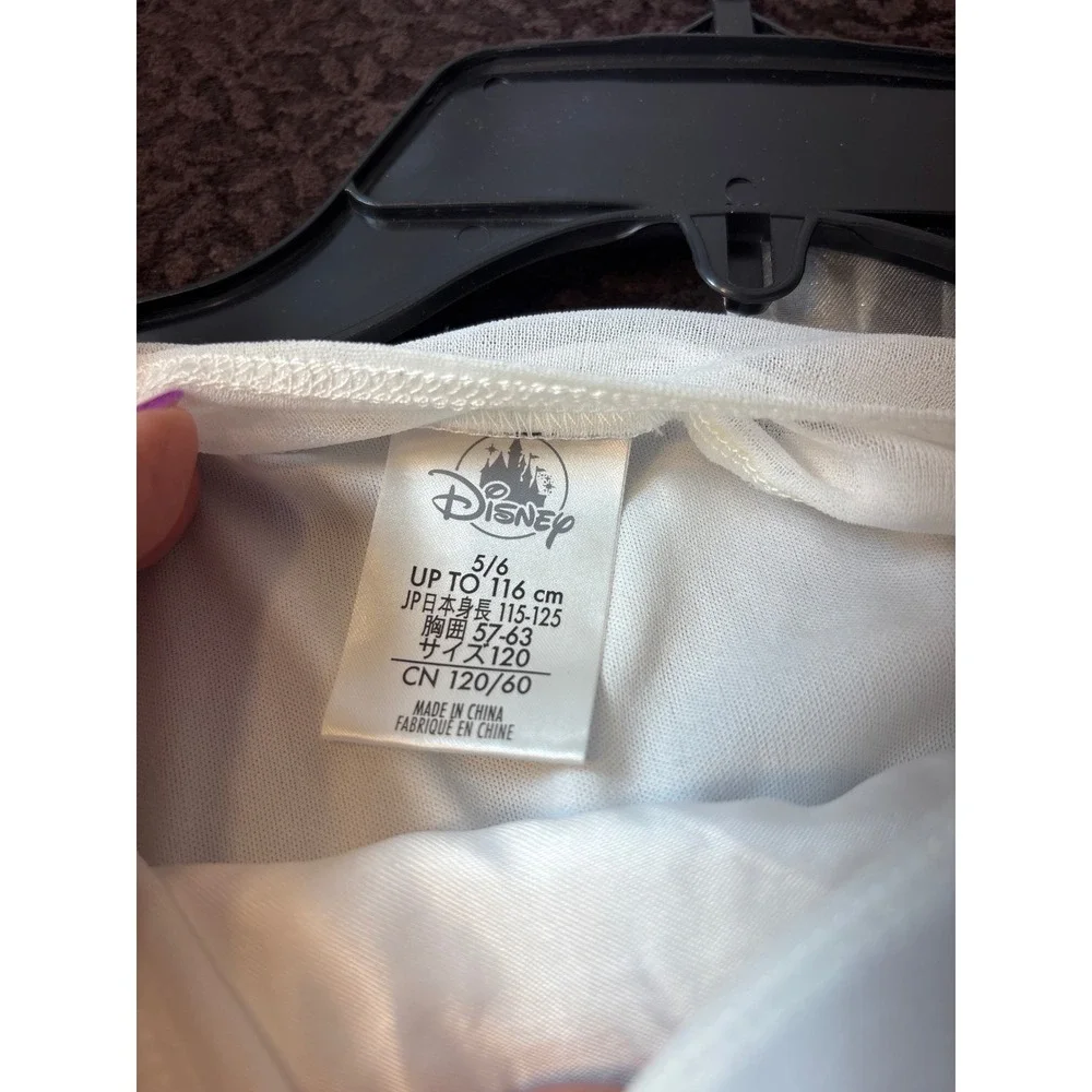 Disney Frozen Elsa Costume Dress Girls Size 5/6 White Blue Sequin Sparkle NWT - Picture 6 of 7